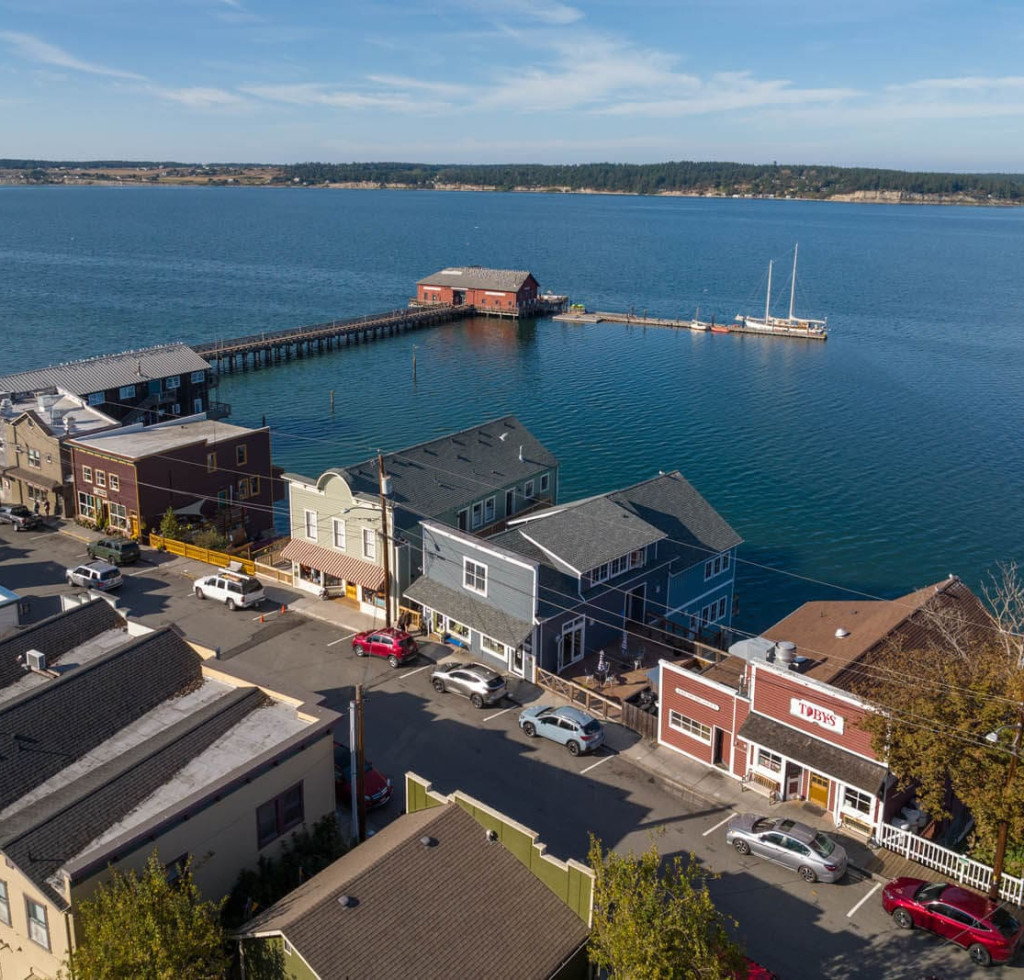 aerial view of Coupeville Washington on Whidbey Island aerial view of Coupeville Washington on Whidbey Island